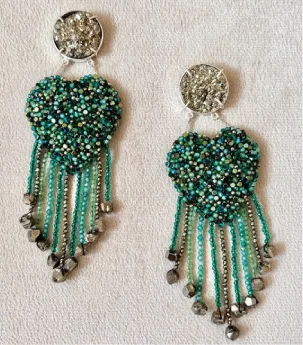 Aretes Catherine Deneuve (verde)